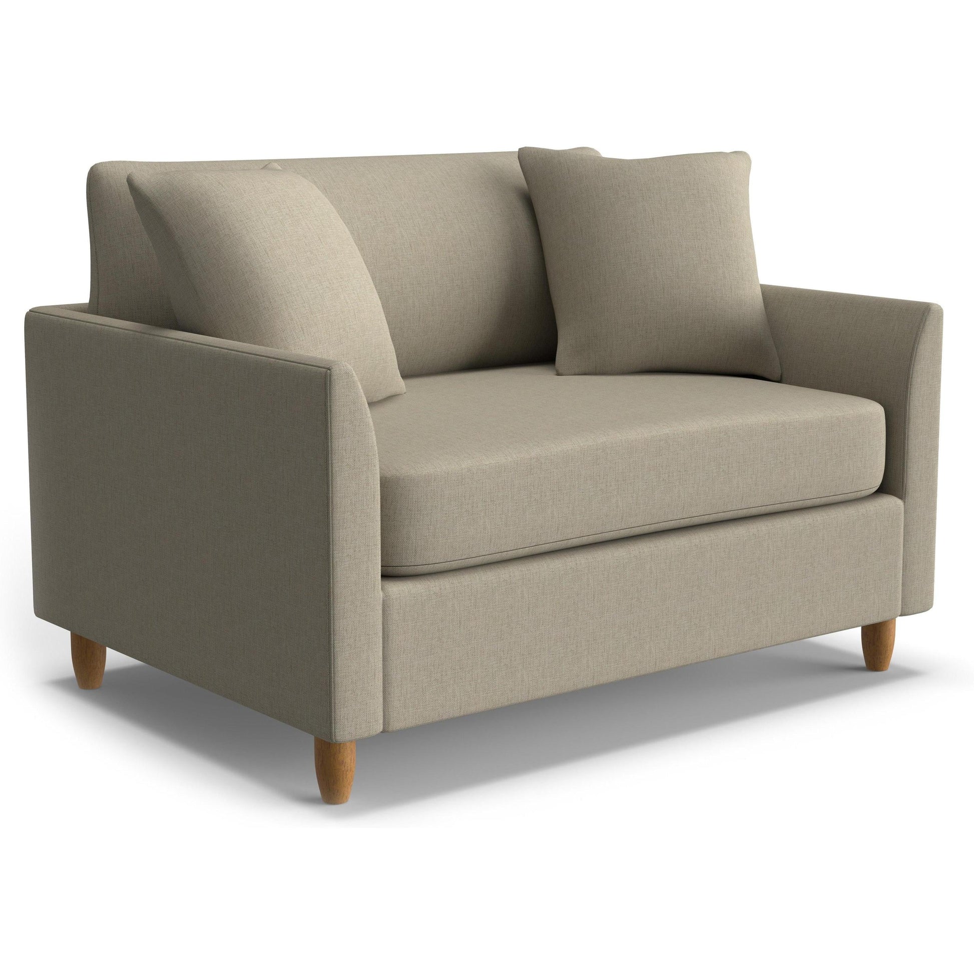 Best Chairs Gliders & Rockers 21559 Tusk / Standard / Honey Birch Storytime Bayment Chair & A Half with Twin Sleeper