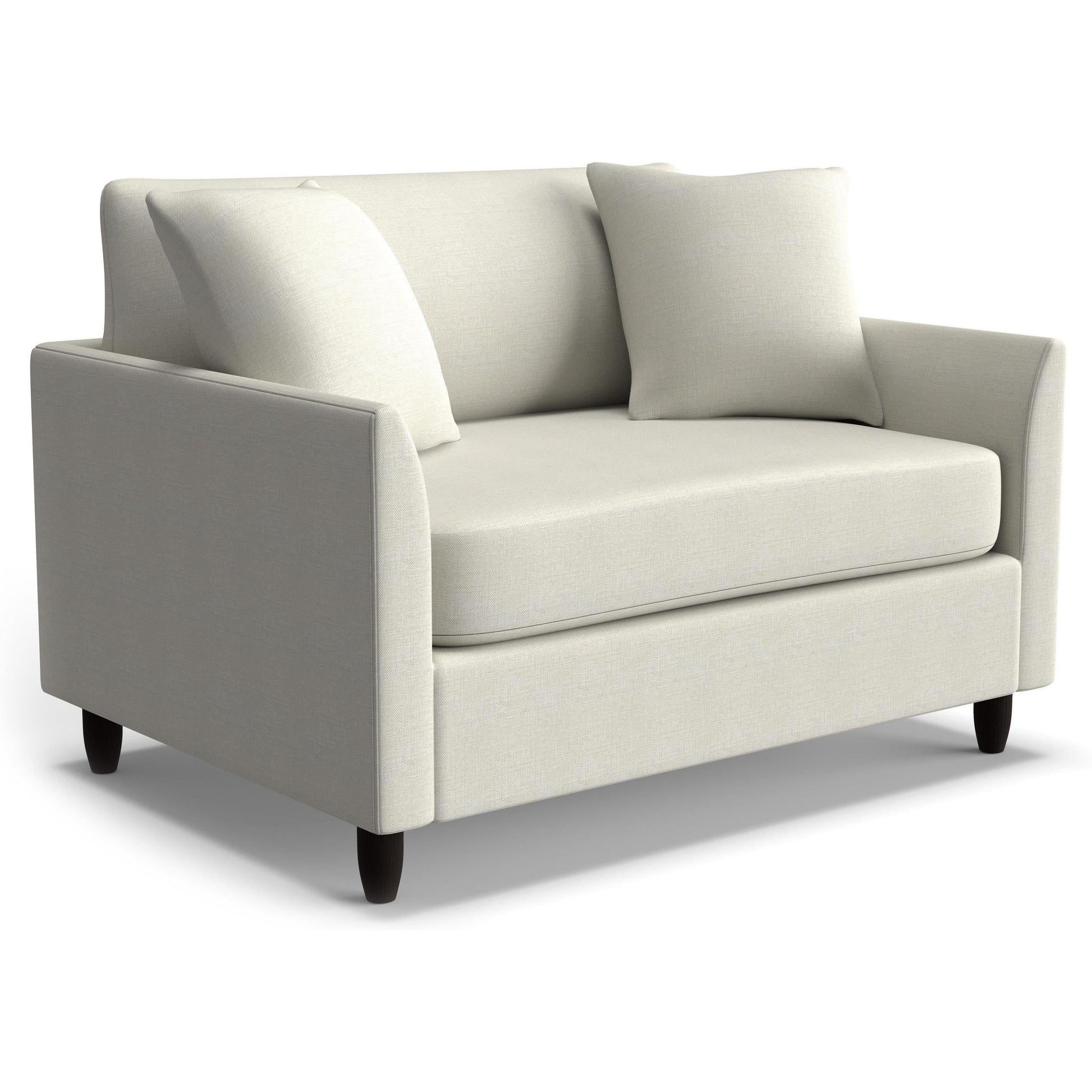 Best Chairs Gliders & Rockers 21557 Snow / Standard / Espresso Storytime Bayment Chair & A Half with Twin Sleeper