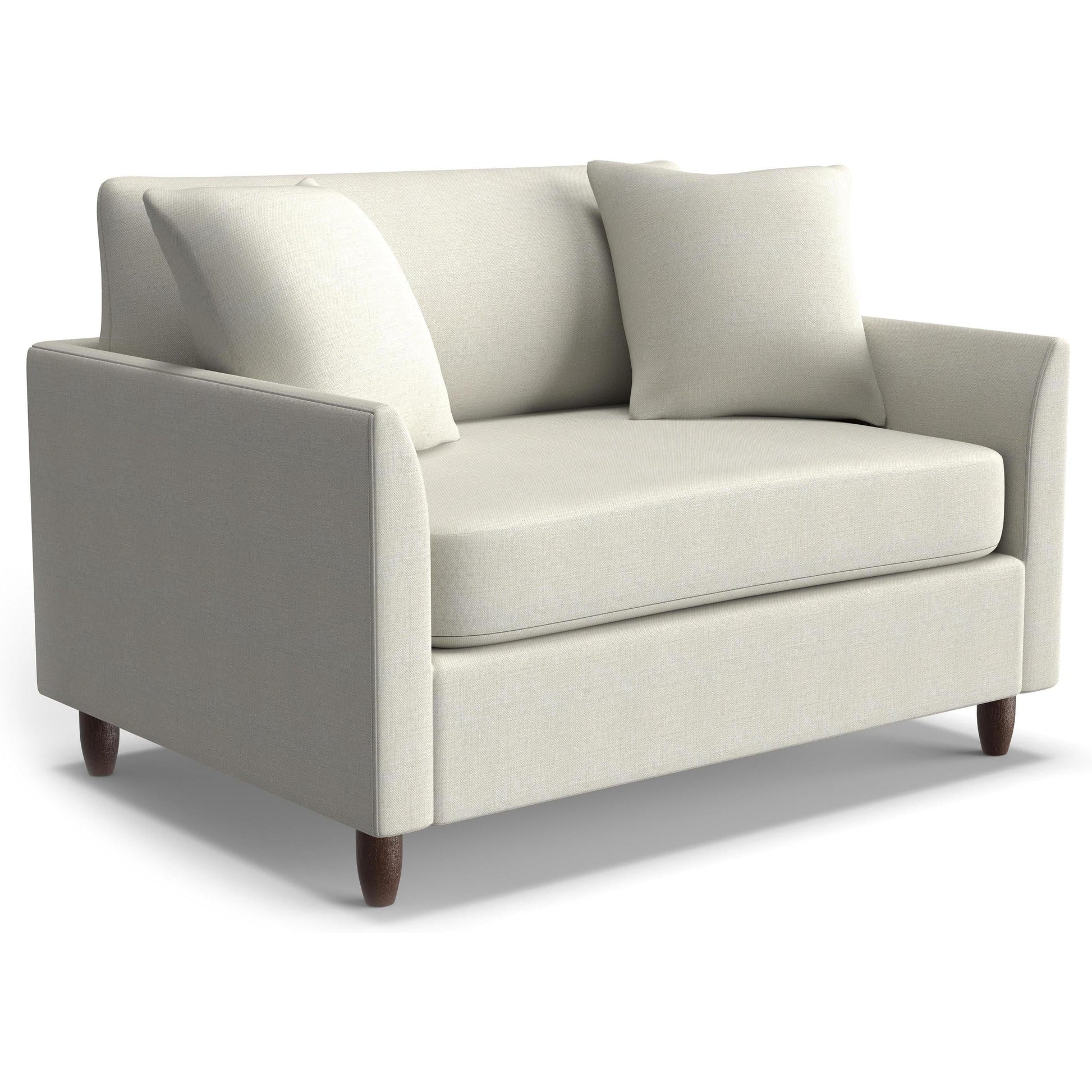 Best Chairs Gliders & Rockers 21557 Snow / Standard / Dark Walnut Storytime Bayment Chair & A Half with Twin Sleeper