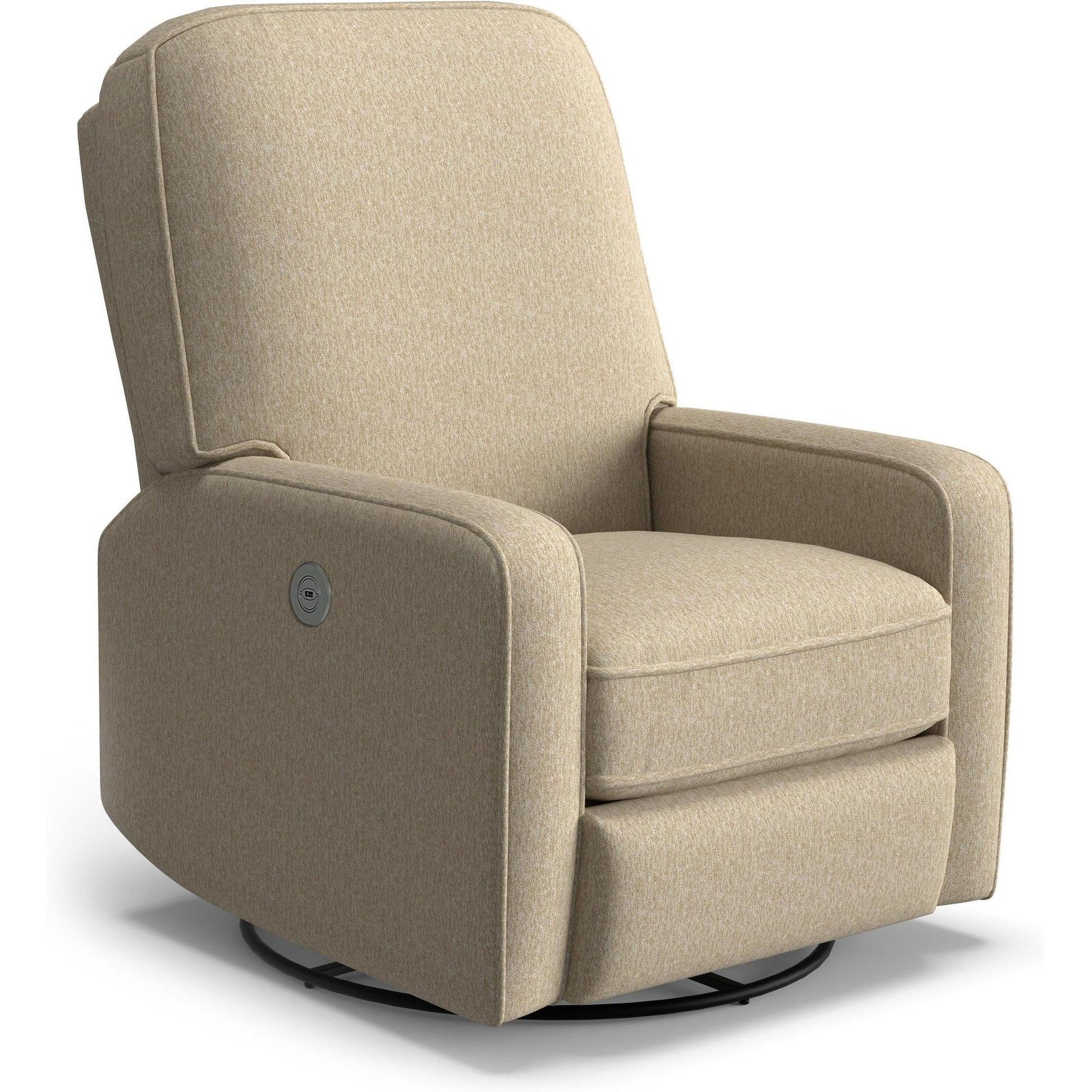 Best Chairs Gliders & Rockers 28629 Linen / Power with USB Storytime Bilana Swivel Glider Recliner