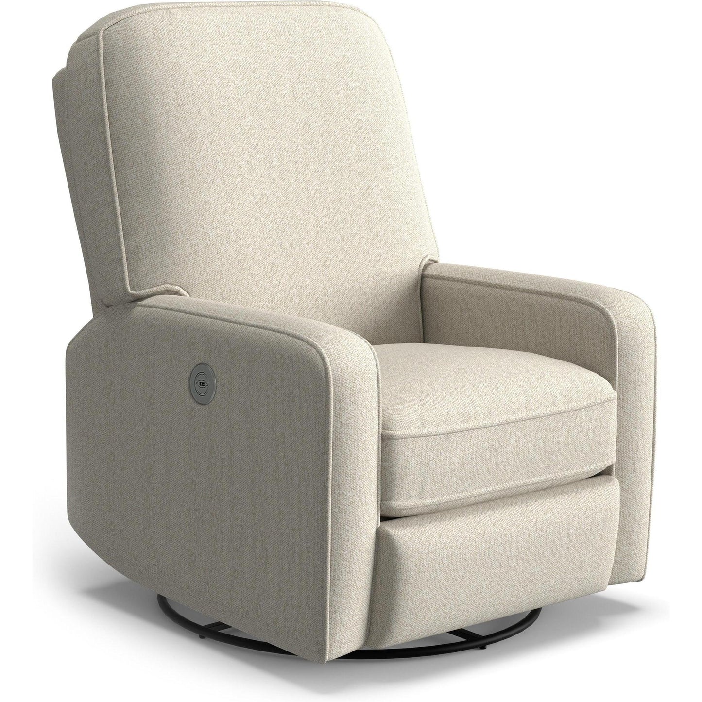Best Chairs Gliders & Rockers 28623 Pebble / Power with USB Storytime Bilana Swivel Glider Recliner