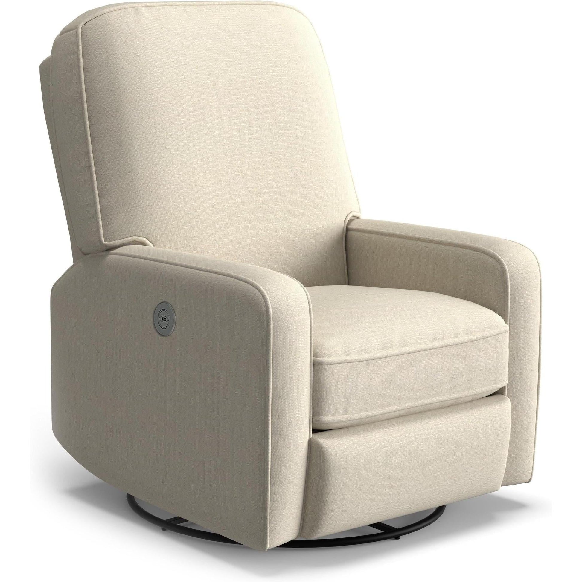 Best Chairs Gliders & Rockers 27097 Froth / Power with USB Storytime Bilana Swivel Glider Recliner