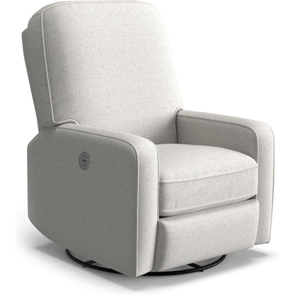 Best Chairs Gliders & Rockers 26947D Fog / Power with USB Storytime Bilana Swivel Glider Recliner