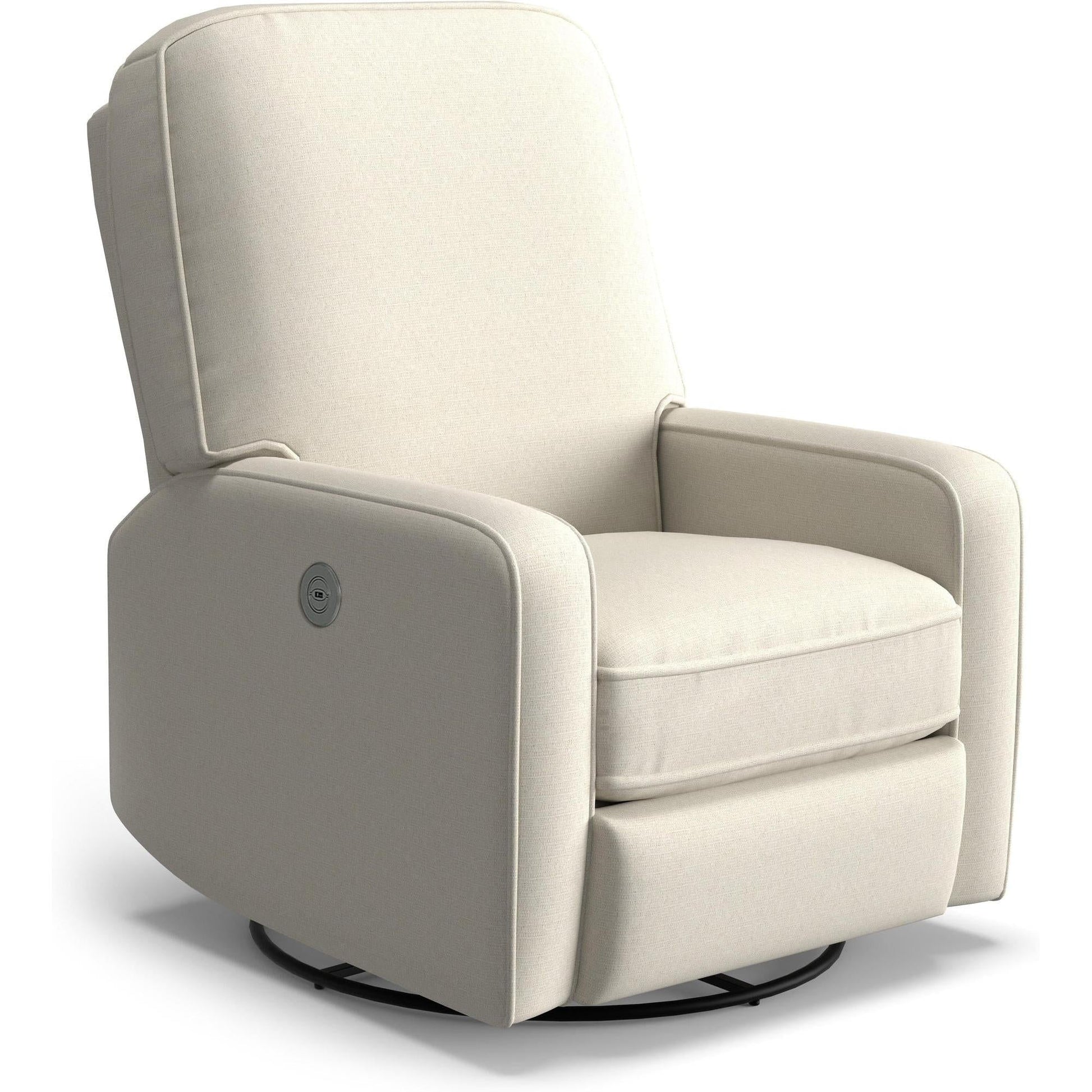 Best Chairs Gliders & Rockers 25027 Cotton / Power with USB Storytime Bilana Swivel Glider Recliner