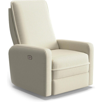 Best Chairs Gliders & Rockers 23949 Muslin / With Power Tilt Headrest Storytime Calli Swivel Glider Recliner