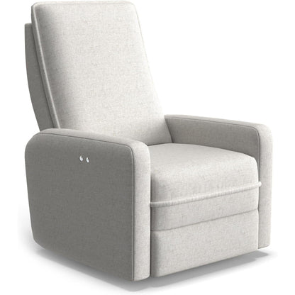 Best Chairs Gliders & Rockers 26947D Fog / Powered Storytime Calli Swivel Glider Recliner