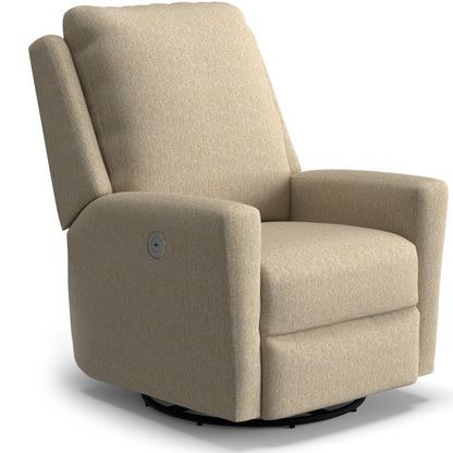 Best Chairs Gliders & Rockers 28629 Linen / Powered Storytime Heatherly Glider Recliner