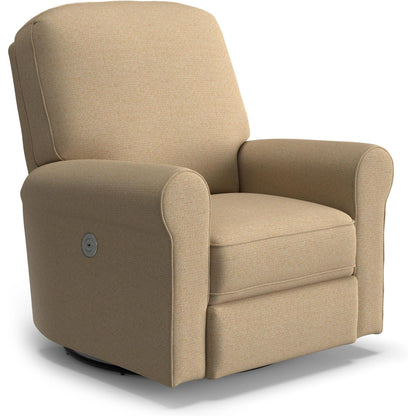 Best Chairs Gliders & Rockers 25029 Tan / Powered Storytime Josey Swivel Glider Recliner