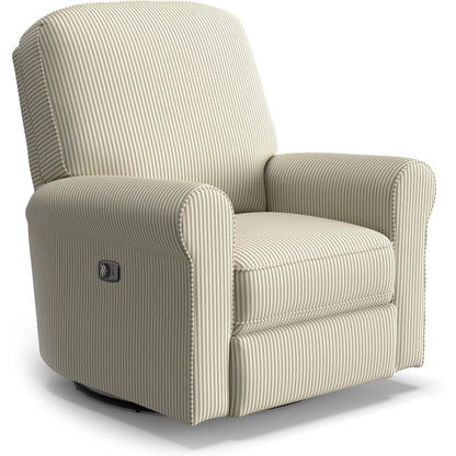 Best Chairs Gliders & Rockers 23949 Muslin / With Power Tilt Headrest Storytime Josey Swivel Glider Recliner