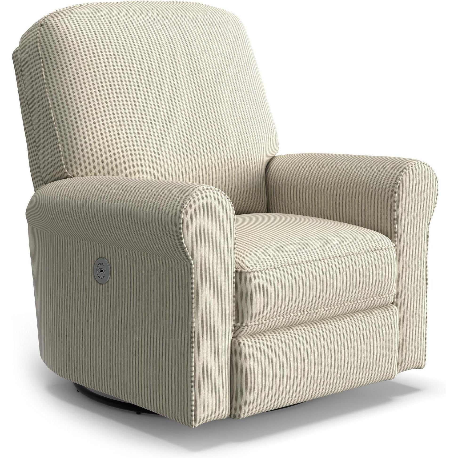 Best Chairs Gliders & Rockers 23949 Muslin / Powered Storytime Josey Swivel Glider Recliner