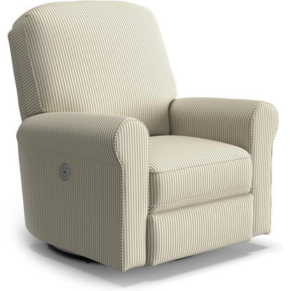 Best Chairs Gliders & Rockers 23949 Muslin / Powered Storytime Josey Swivel Glider Recliner