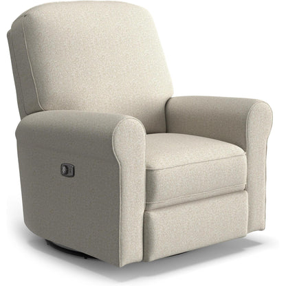 Best Chairs Gliders & Rockers 28623 Pebble / With Power Tilt Headrest Storytime Josey Swivel Glider Recliner