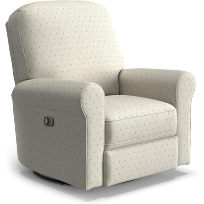 Best Chairs Gliders & Rockers 28923 Pewter / With Power Tilt Headrest Storytime Josey Swivel Glider Recliner