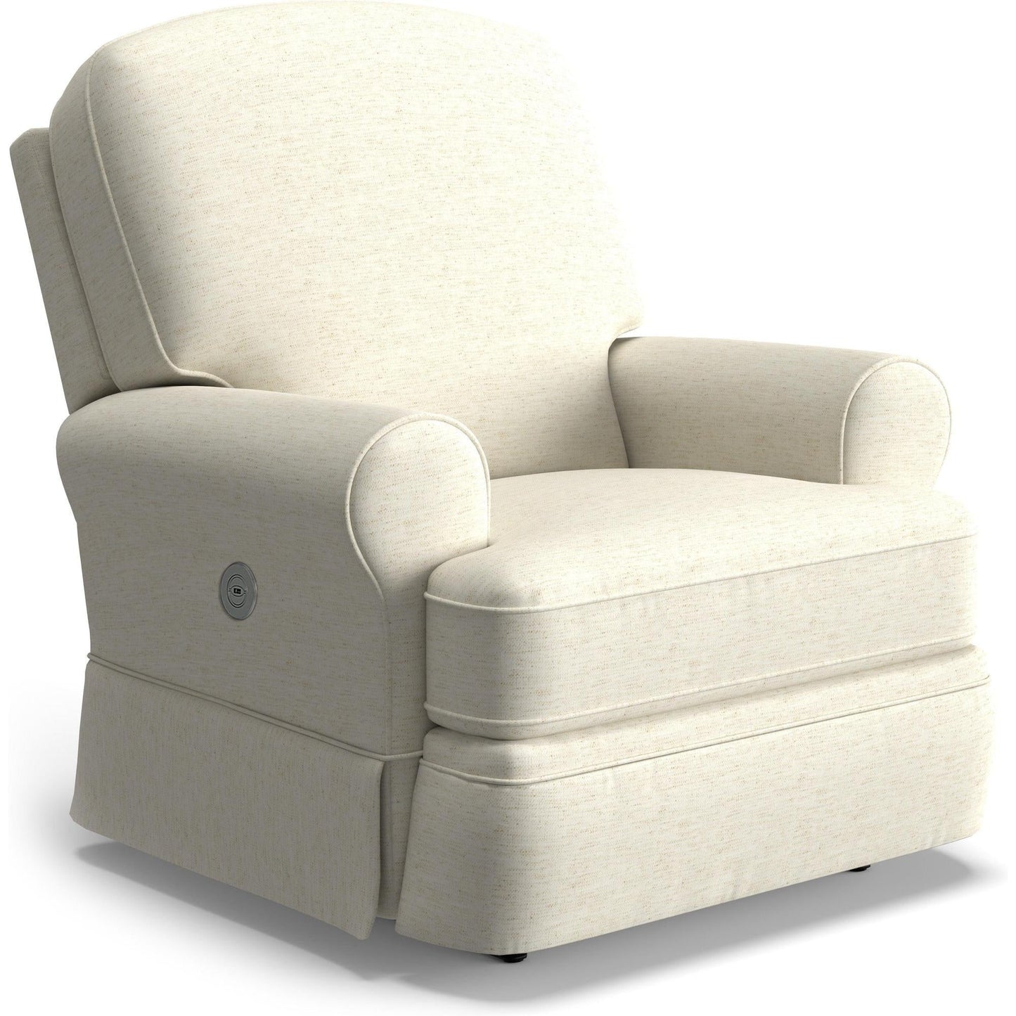 Best Chairs Gliders & Rockers 28567 Snow / Powered Storytime Juliana Swivel Glider Recliner