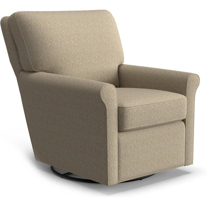 Best Chairs Gliders & Rockers 28629 Linen Storytime Kacey Swivel Glider