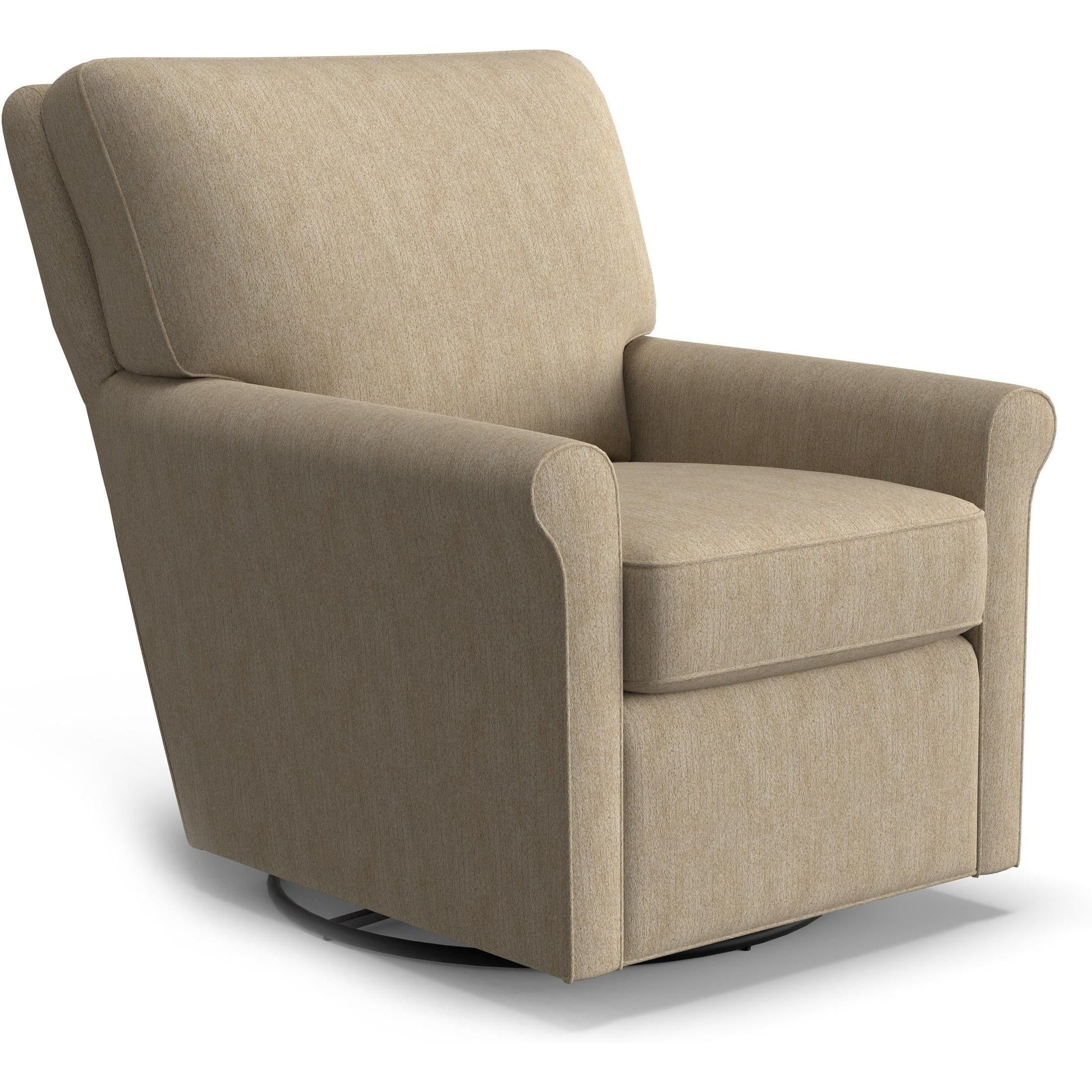 Best Chairs Gliders & Rockers 26519 Linen Storytime Kacey Swivel Glider