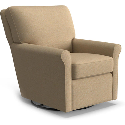 Best Chairs Gliders & Rockers 25029 Tan Storytime Kacey Swivel Glider