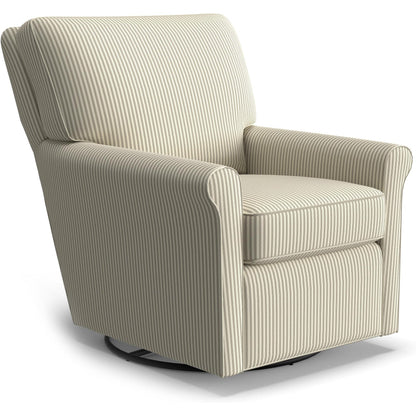 Best Chairs Gliders & Rockers 23949 Muslin Storytime Kacey Swivel Glider