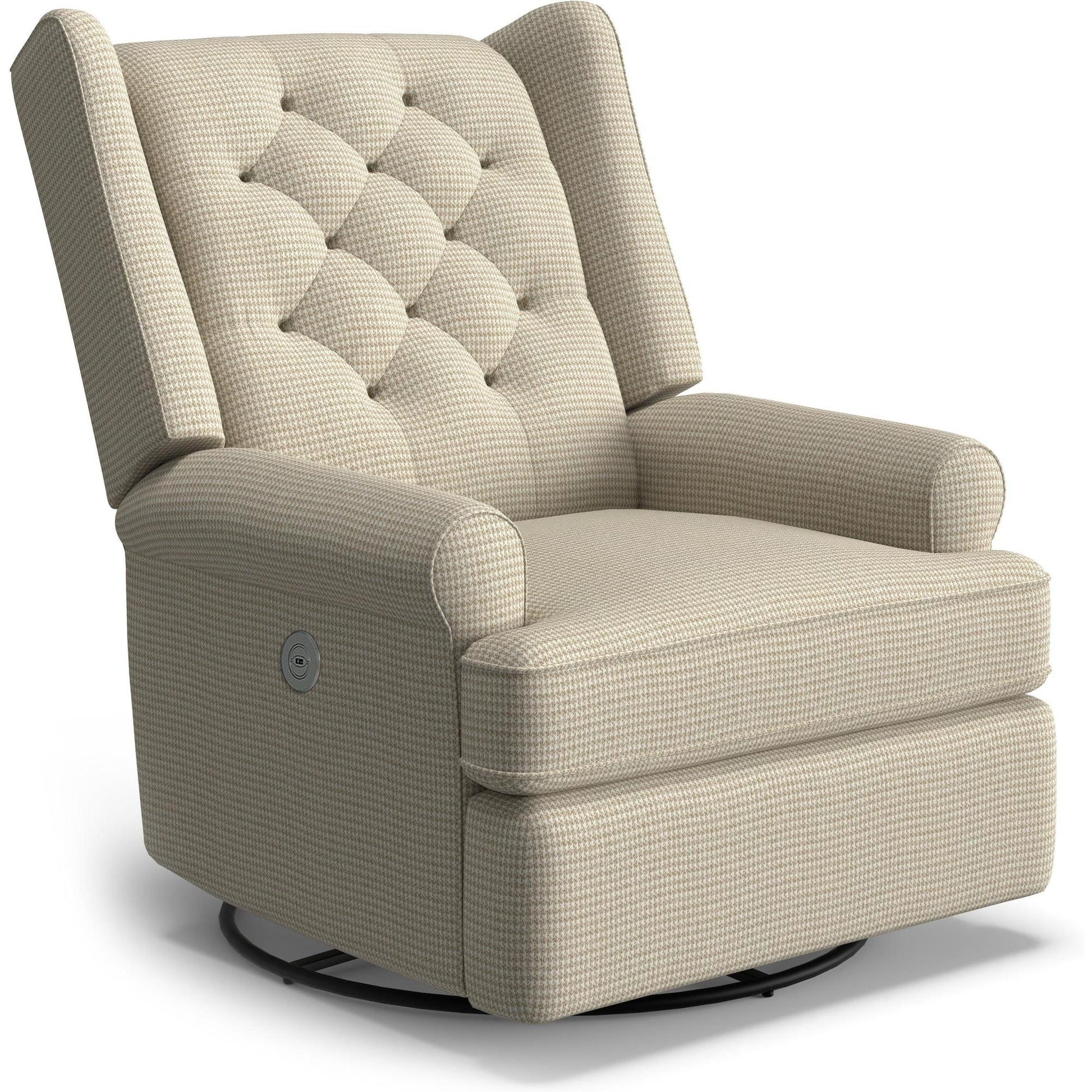 Best Chairs Gliders & Rockers 27919 Wool / Powered Storytime Kendra Swivel Glider Recliner