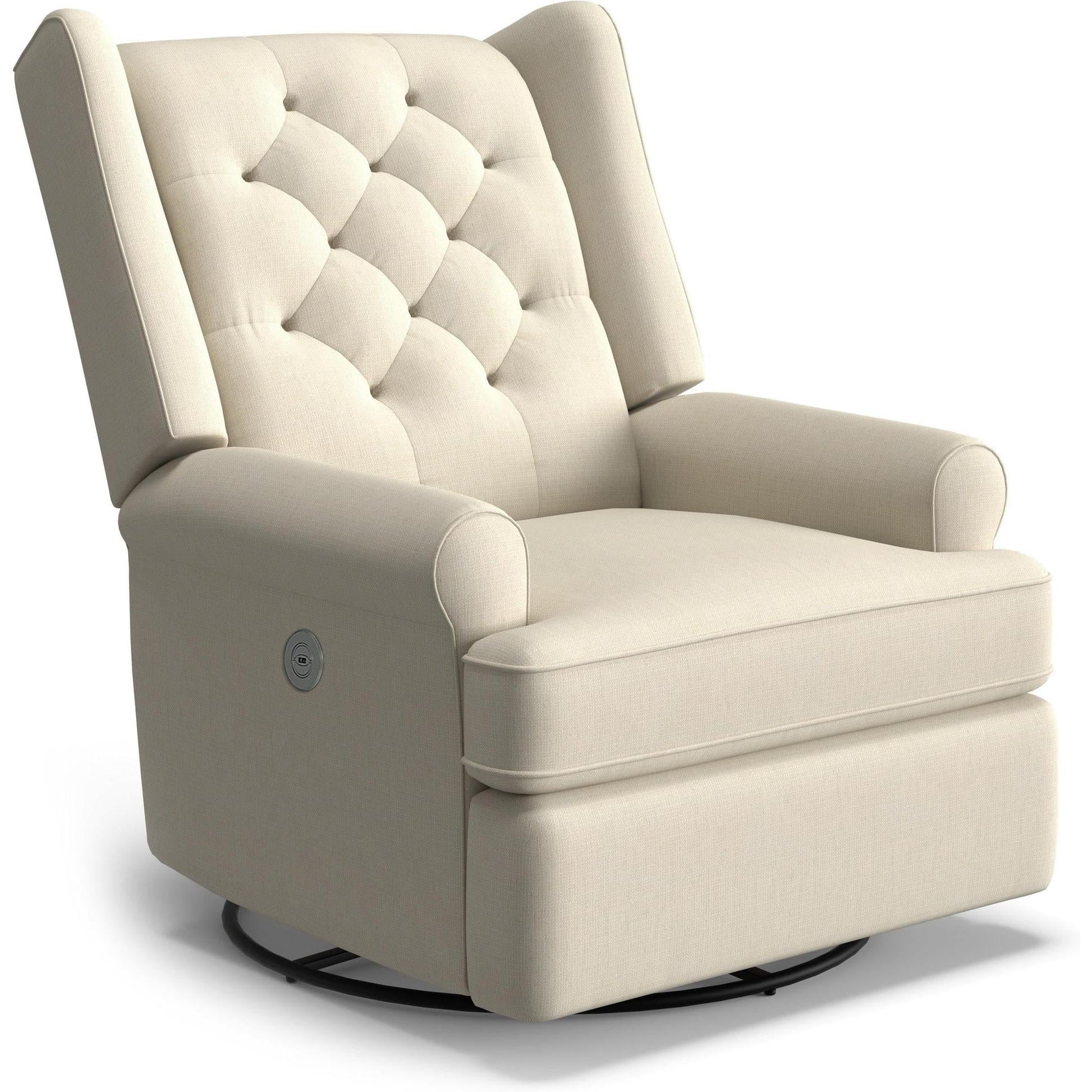 Best Chairs Gliders & Rockers 27097 Froth / Powered Storytime Kendra Swivel Glider Recliner