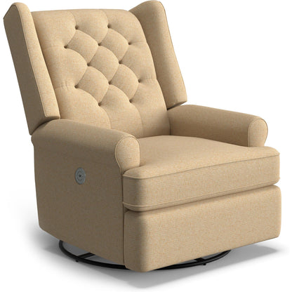 Best Chairs Gliders & Rockers 25029 Tan / Powered Storytime Kendra Swivel Glider Recliner