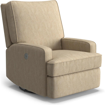 Best Chairs Gliders & Rockers 26519 Linen / Powered Storytime Kersey Swivel Glider