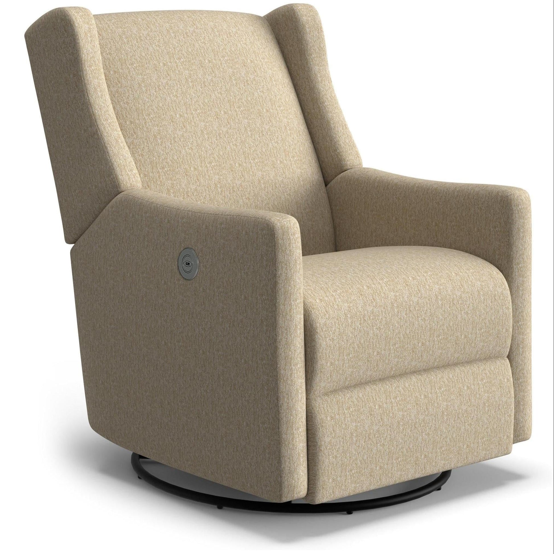 Best Chairs Gliders & Rockers 28629 Linen / Powered Storytime Lillian Swivel Glider Recliner
