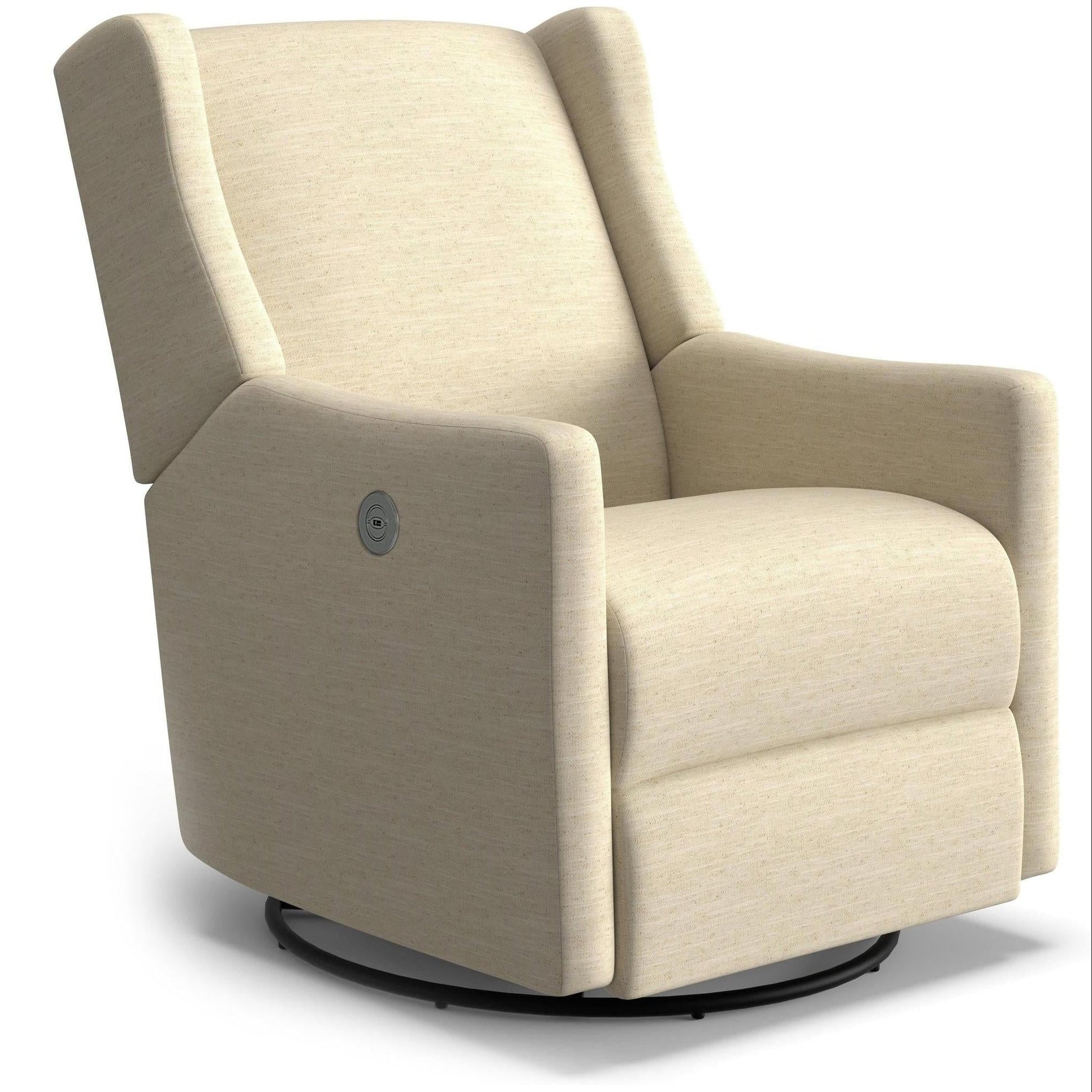 Best Chairs Gliders & Rockers 28569 Eggshell / Powered Storytime Lillian Swivel Glider Recliner