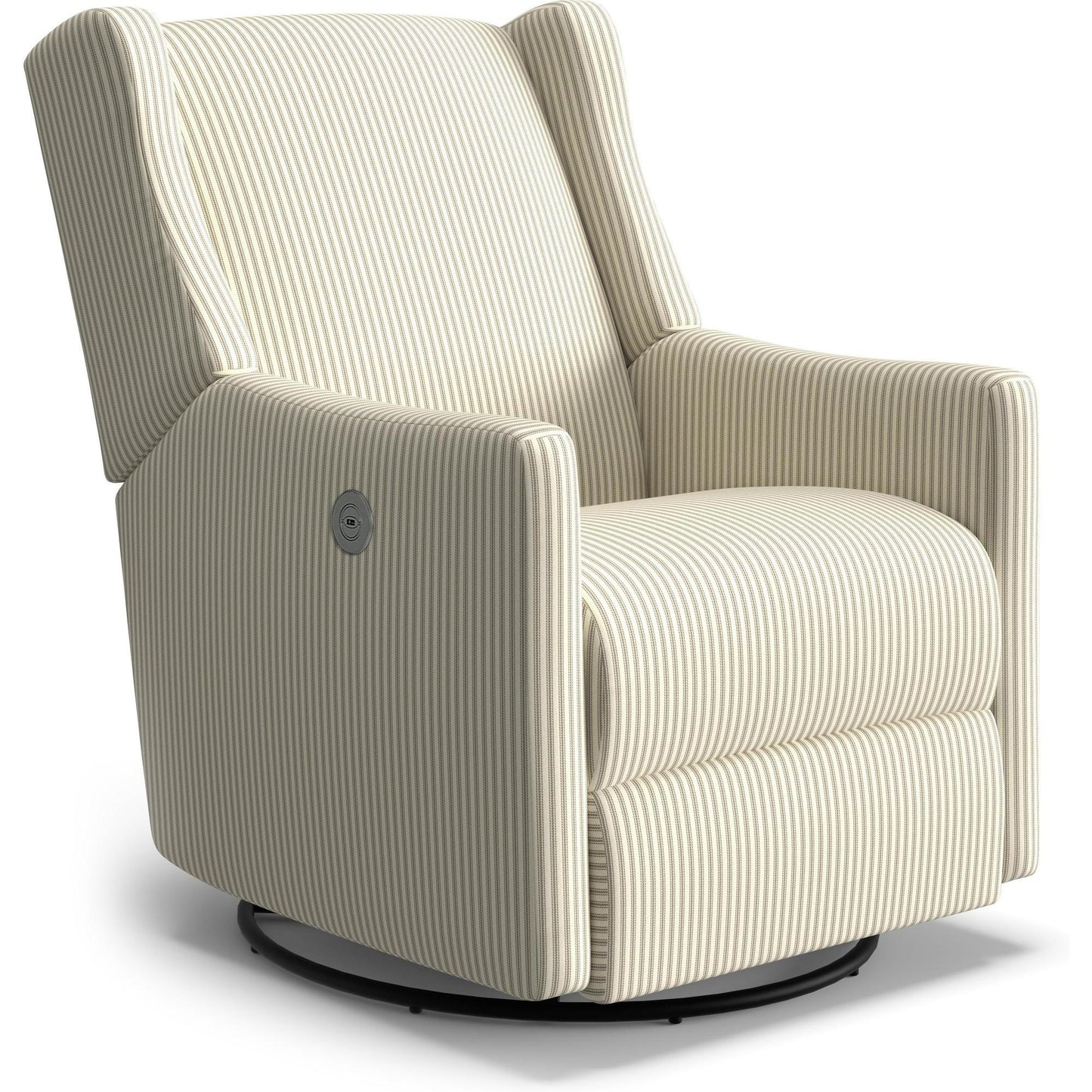 Best Chairs Gliders & Rockers 23949 Muslin / Powered Storytime Lillian Swivel Glider Recliner