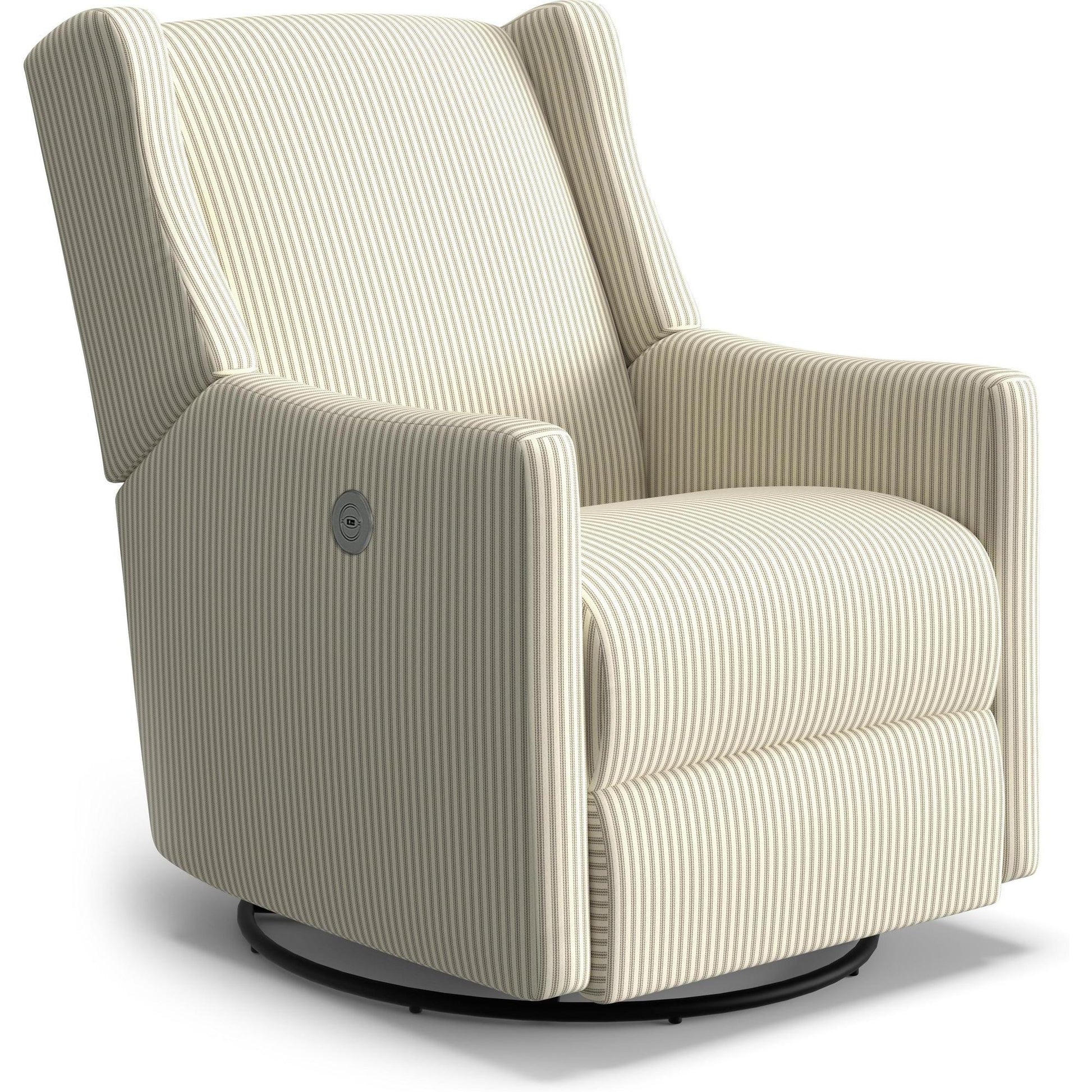 Best Chairs Gliders & Rockers 23949 Muslin / Powered Storytime Lillian Swivel Glider Recliner