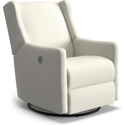 Best Chairs Gliders & Rockers 21557 Snow / Powered Storytime Lillian Swivel Glider Recliner