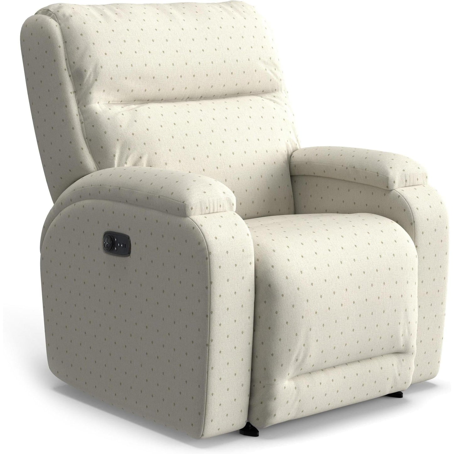 Best Chairs Gliders & Rockers 28923 Pewter Storytime Maverly Power Cozzia Swivel Glide Recliner with Heat & Massage