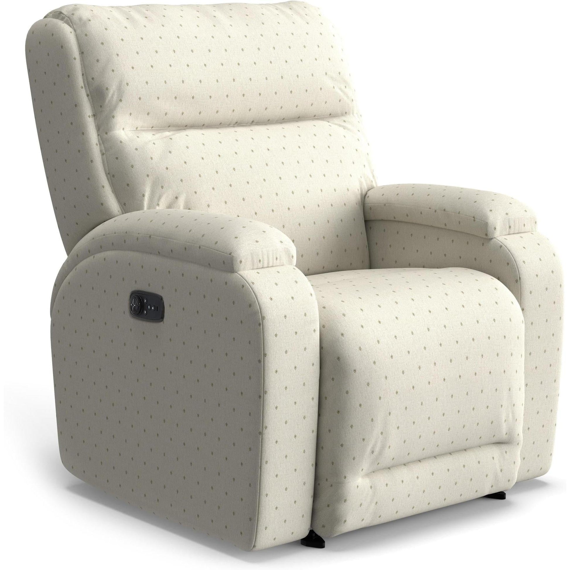 Best Chairs Gliders & Rockers 28923 Pewter Storytime Maverly Power Cozzia Swivel Glide Recliner with Heat & Massage