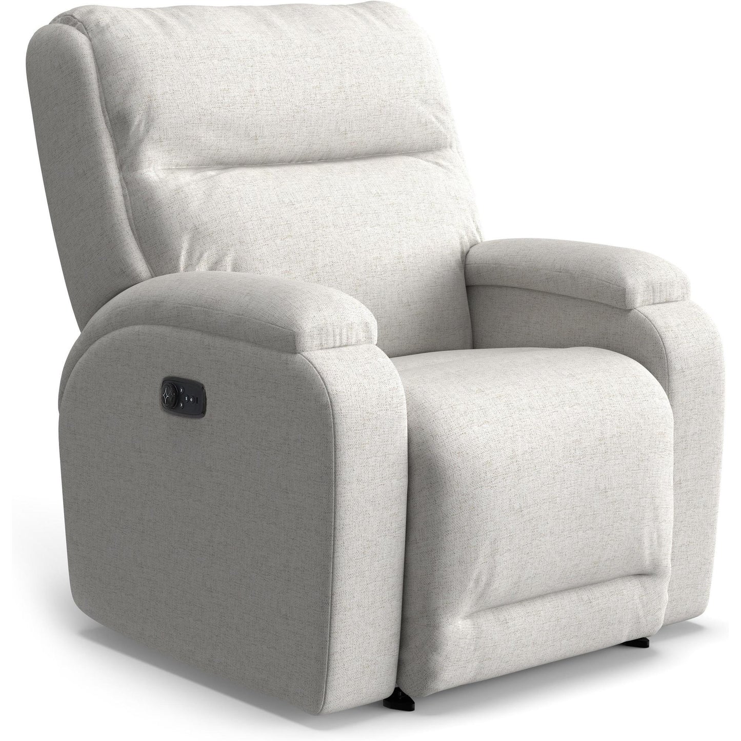 Best Chairs Gliders & Rockers 26947D Fog Storytime Maverly Power Cozzia Swivel Glide Recliner with Heat & Massage