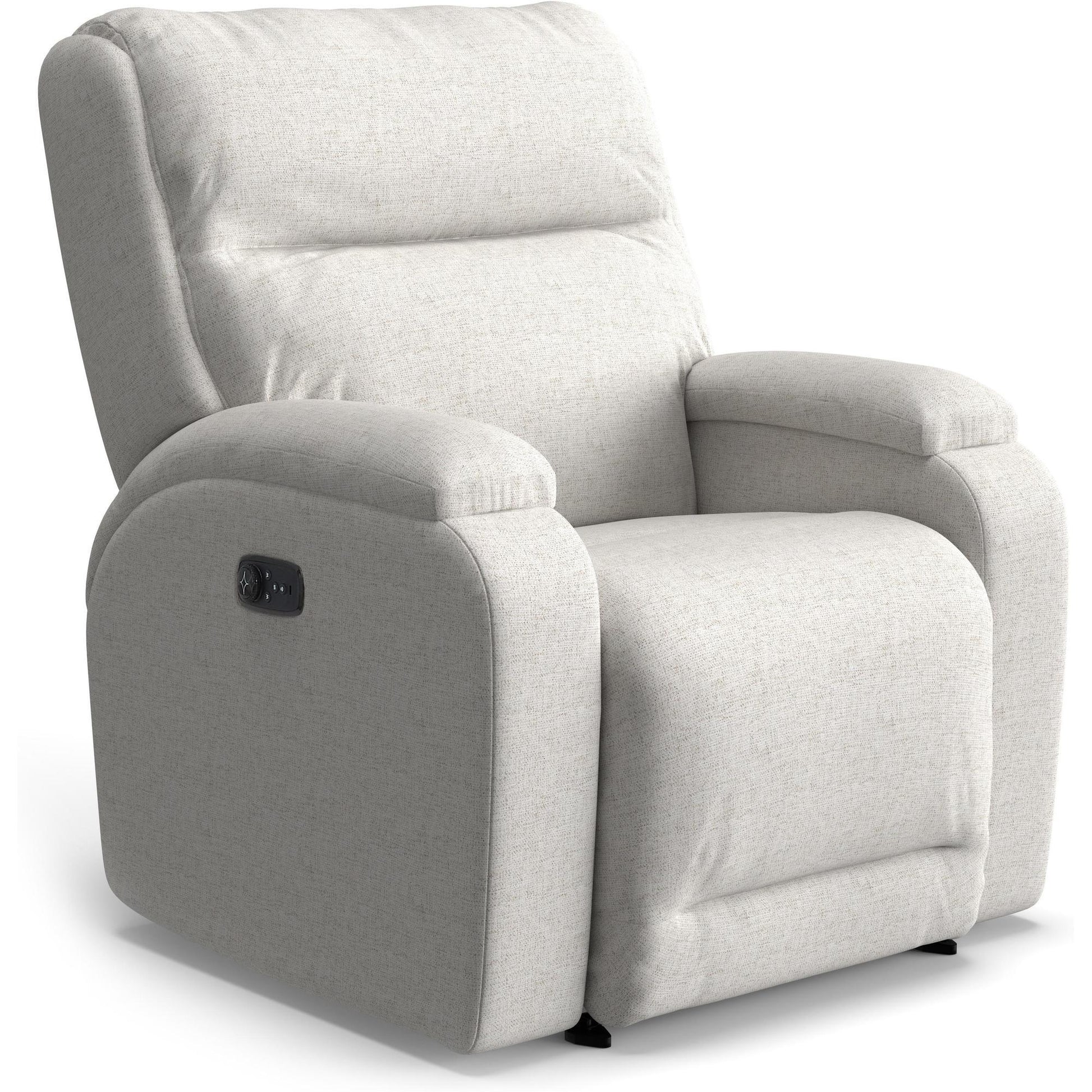 Best Chairs Gliders & Rockers 26947D Fog Storytime Maverly Power Cozzia Swivel Glide Recliner with Heat & Massage