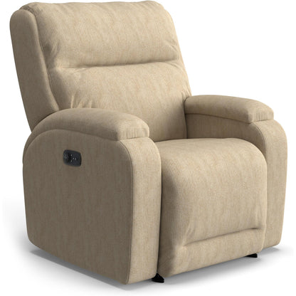 Best Chairs Gliders & Rockers 26519 Linen Storytime Maverly Power Cozzia Swivel Glide Recliner with Heat & Massage