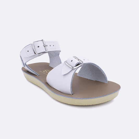 Sun San White Surfer Velcro Sandals by Hoy Shoes