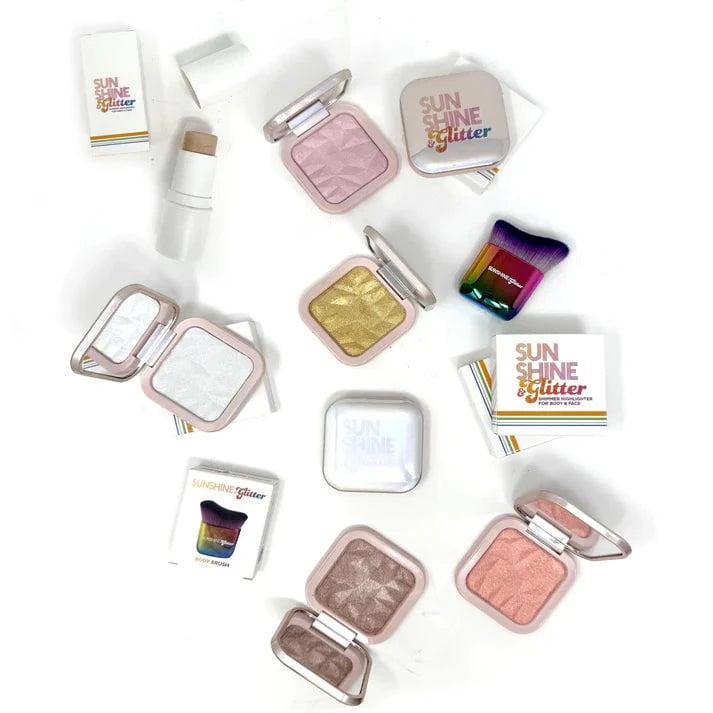 Sunshine & Glitter Highlighter Shimmer Compact - Sunkissed