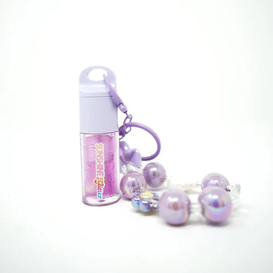 Sunshine & Glitter Sunshine & Glitter Purple Shimmer POP Lip Gloss Bag Charms