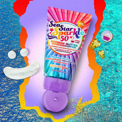 Sunshine & GlitterSunshine & Glitter Rainbow Glitter SPF 50 Sunscreen LotionBabysupermarket