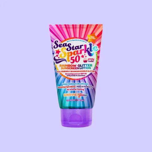 Sunshine & GlitterSunshine & Glitter Rainbow Glitter SPF 50 Sunscreen LotionBabysupermarket