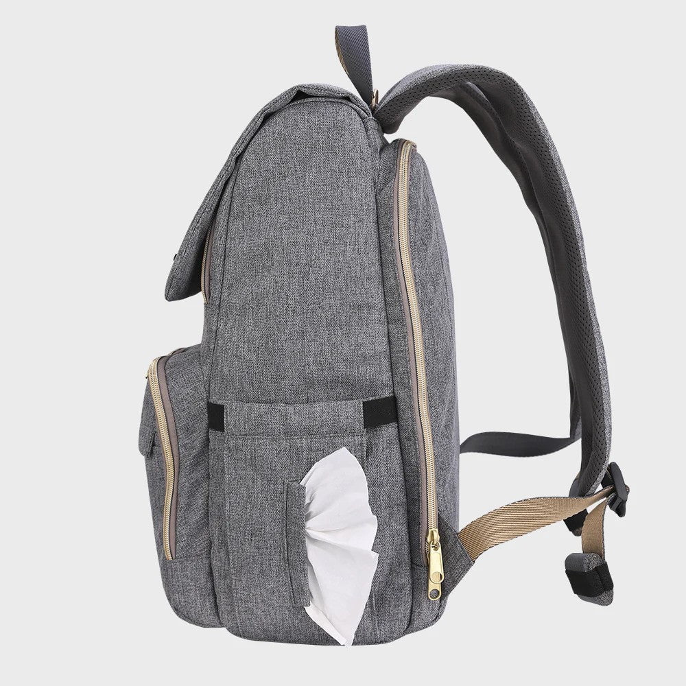 Sunveno Canvas Diaper Backpack Grey