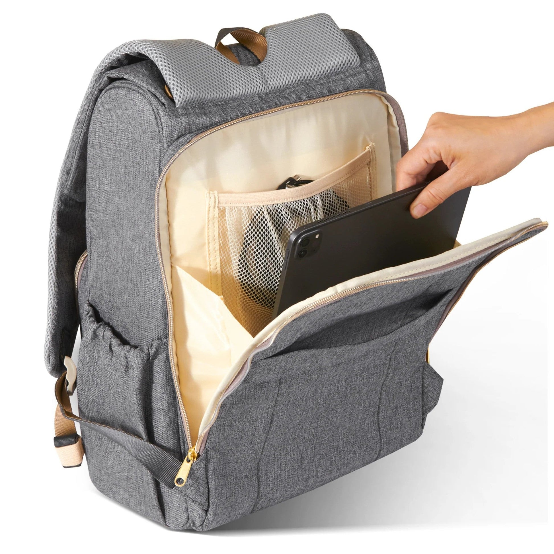 Sunveno Canvas Diaper Backpack Grey
