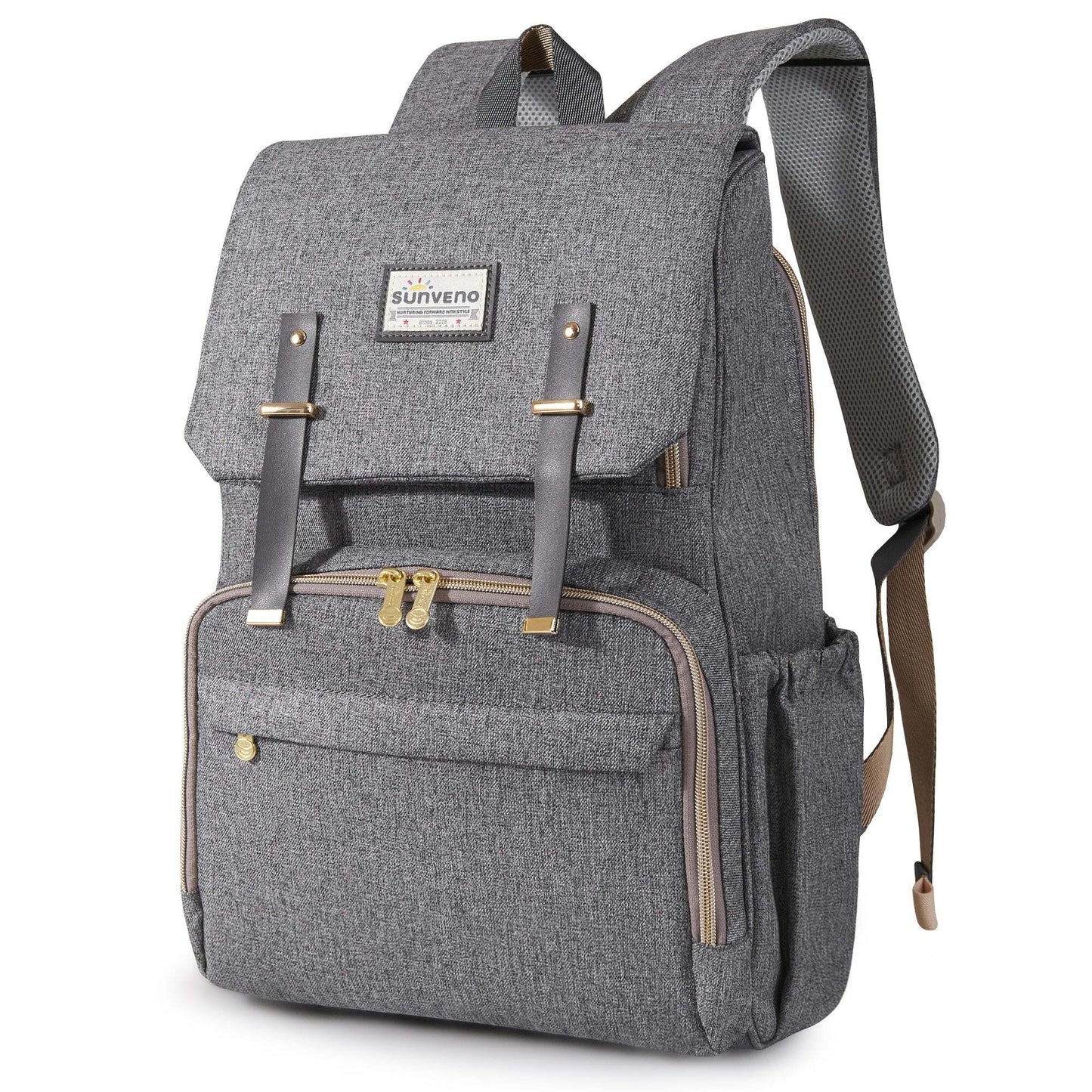 Sunveno Canvas Diaper Backpack Grey