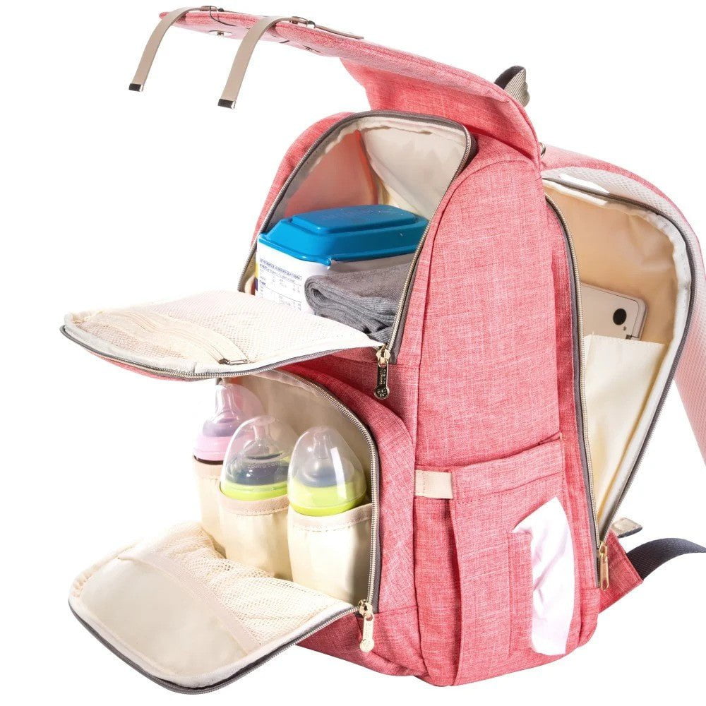 Sunveno Canvas Diaper Backpack Pink