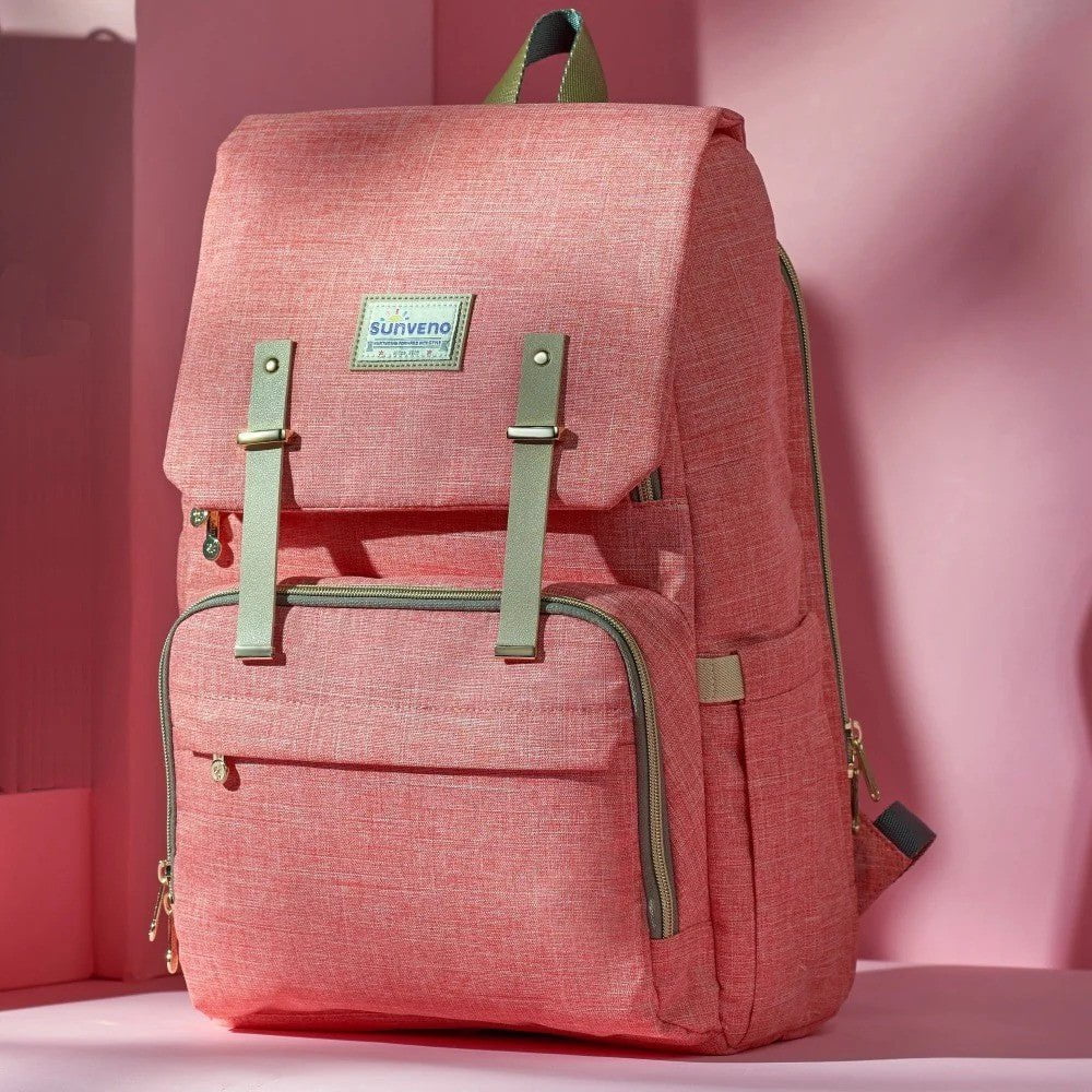 Sunveno Canvas Diaper Backpack Pink