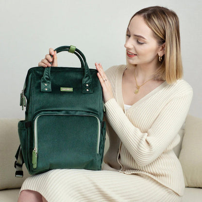 Sunveno Corduroy Diaper Backpack Dark Green