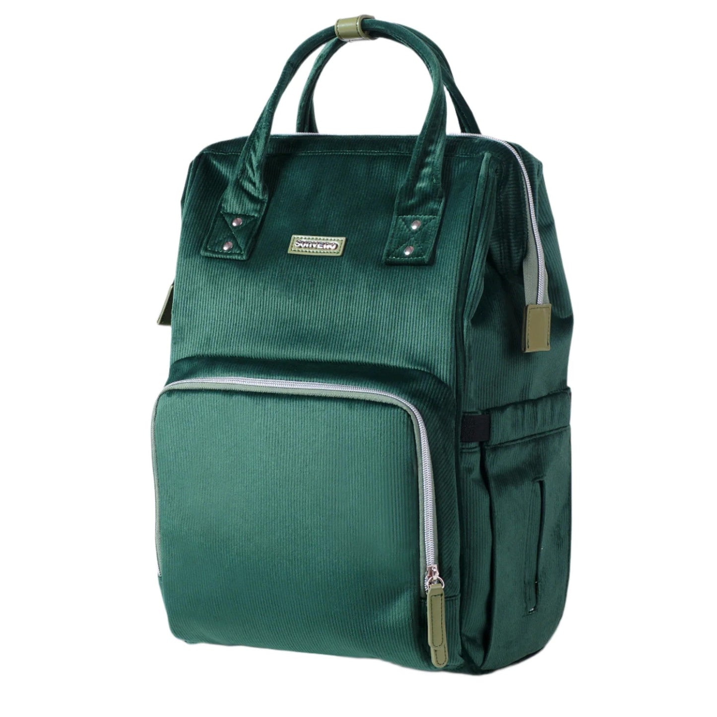 Sunveno Corduroy Diaper Backpack Dark Green