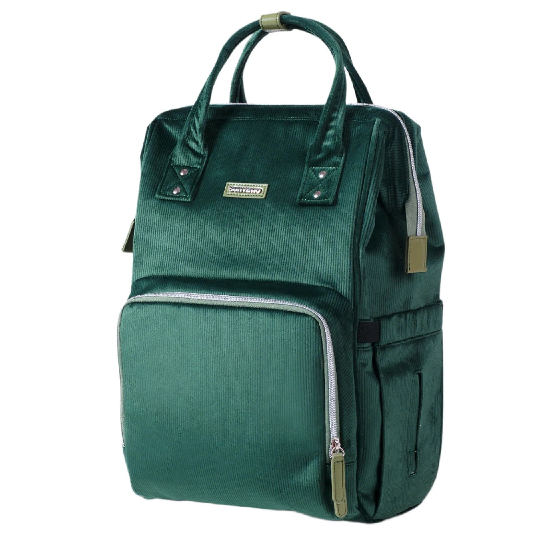 Sunveno Corduroy Diaper Backpack Dark Green