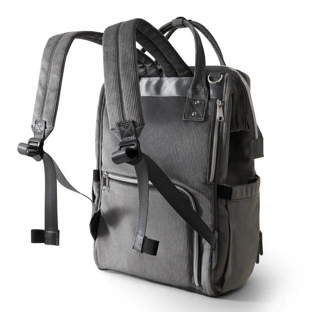 Sunveno Corduroy Diaper Backpack Grey